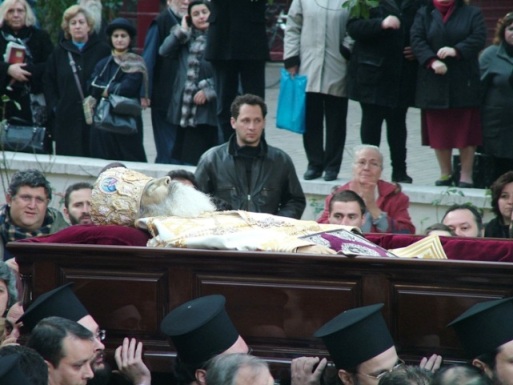 The funeral of Archbishop Christodoulos of Athens and All Greece.