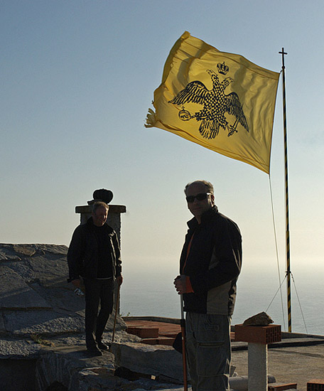 Βυζαντινή σημαἰα στη Βἰγλα - Byzantine flag at Vigla
