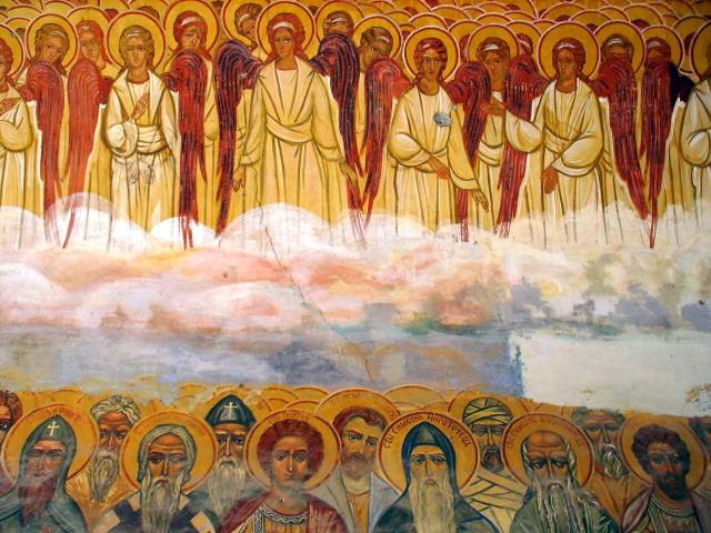 Фреске на улазној капији у манастиру Жича