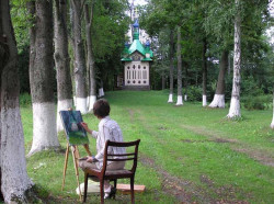 gilder 
Художница работает 
2008-03-28 16:27:32