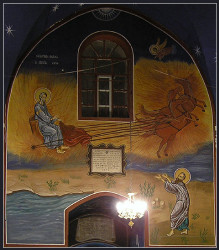 lnazarko 
Eliasz w ognistym rydwanie - cerkiew w okolicach Betlejem 
2008-04-19 01:44:28
