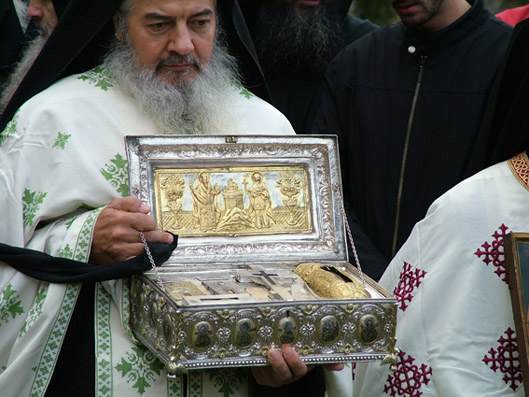 Reliquary in the Holy Monastery of Simonopetra.