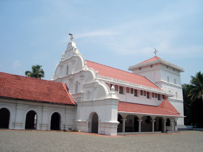 1000 years old syrian orthodox cathedral situated in kuruppampady, kerala state ,india