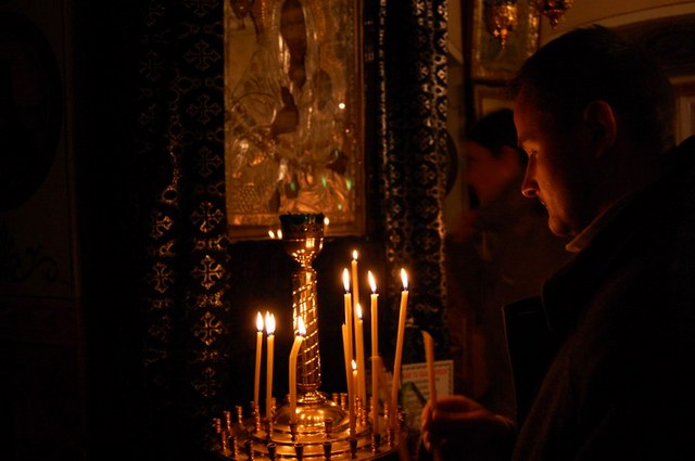 Preswiataja Bohorodice spasi nas...  nocna św.Liturgia w monasterze w Gródku