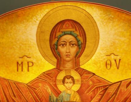 Icon of the Theotokos, Mosiac Assumption GOA Cathedral Denver, CO