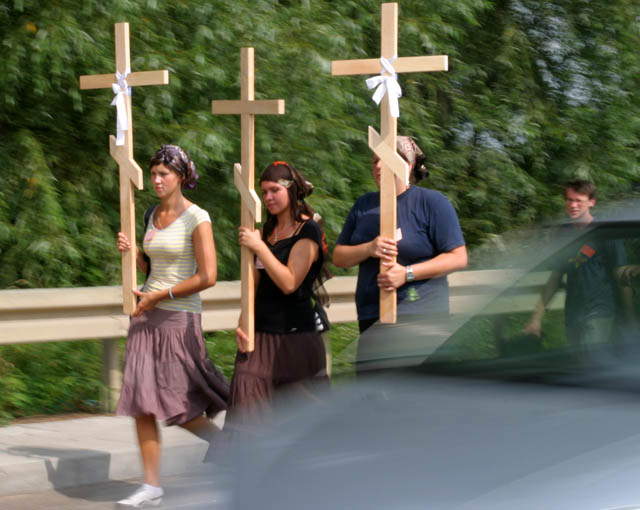 piesza pielgrzymka na św. górę Grabarka 15.08.2008r