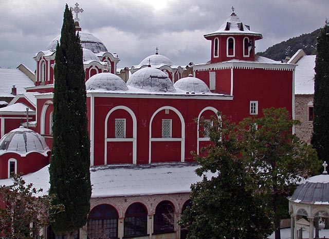 Χιόνι στην Ι. Μονή Ιβήρων - Snow at Iveron H. Monastery
