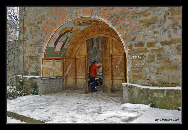 A child at Crasna Monastery