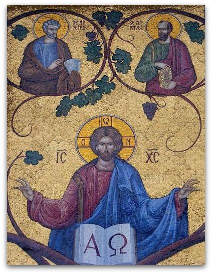 pictură murală pe zidul Bisericii "Adormirea Maicii Domnului"
