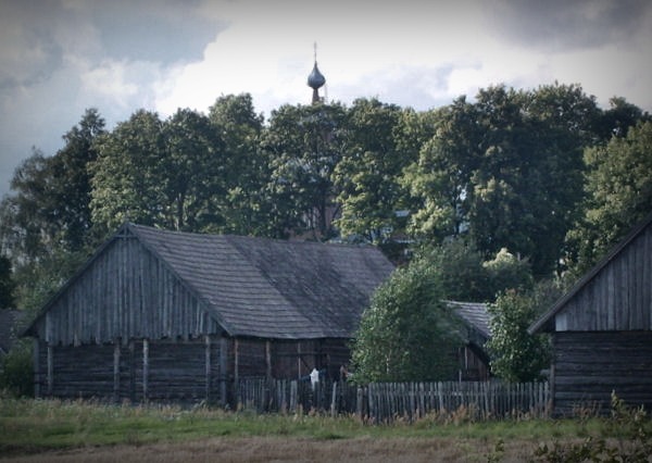 'Za kłunią..' Kopuła cerkwi w Trześciance.