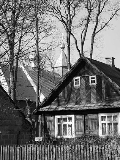 Nowe Berezowo: w tle cerkiew św. Jana Teologa