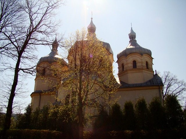 Христос Воскрес! Cerkiew w Krasnej.