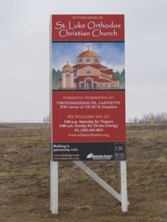 Announcement that St Luke AOC is being built