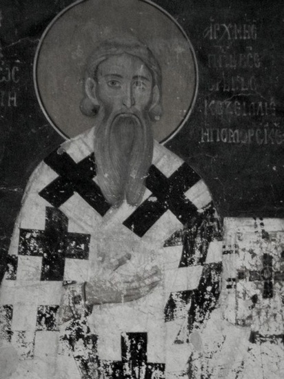 St. Sava in king`s church in monastery Studenica