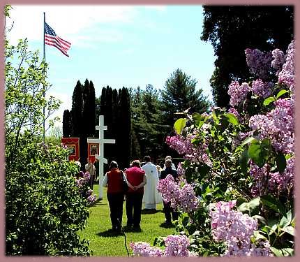 Blessing the graves. Memorial Day in America