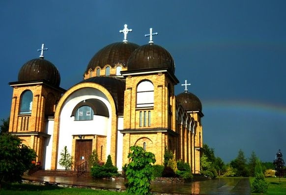 Tęcza i Cerkiew Mądrości Bożej w Białymstoku :)