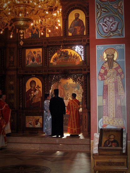 His Grace at New Gracanica Monastery 