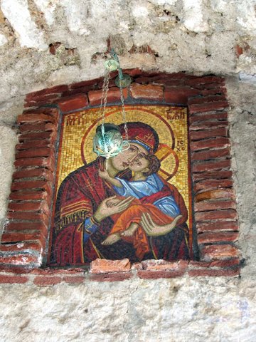 ikona iznad kapije Starog grada Budva
