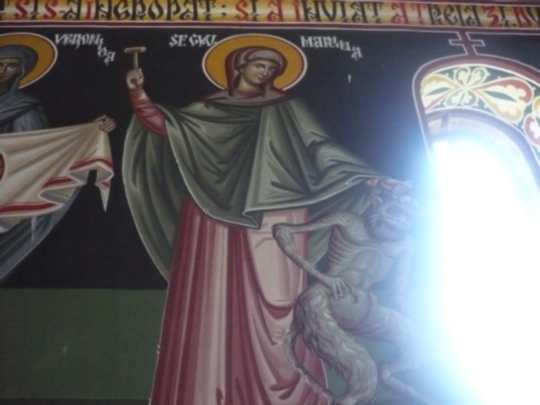 Sfanta Marina,fresca de la biserica Sfantului Andrei(Pestera Sfantului Andrei)