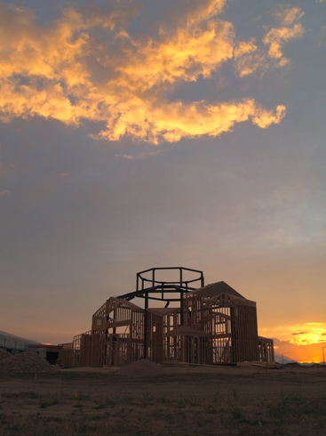 A Colorado Sunset over new St Luke Antiochian Orthodox Church