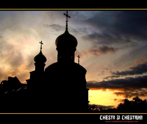 Monastery in the sunset