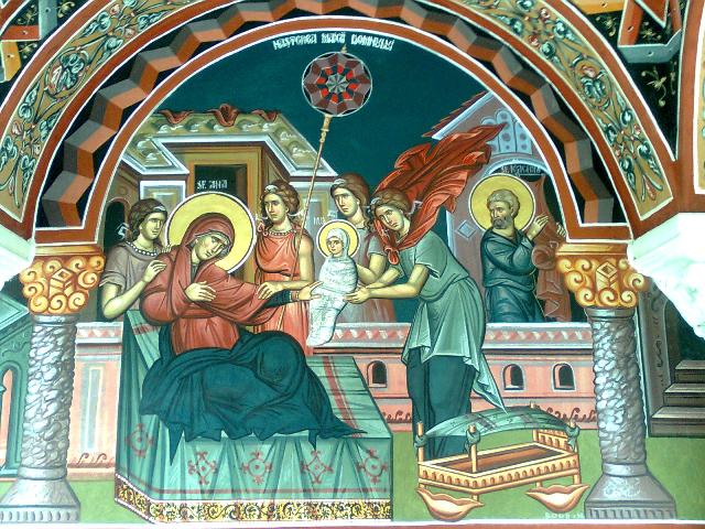 fresca exterioara - Biserica Nasterea Maicii Domnului