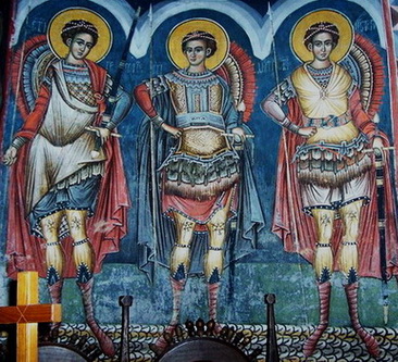 Sfinţi Militari: Gheorghe, Dimitrie şi Nestor - Soldier Saints: George, Demetrius and Nestor