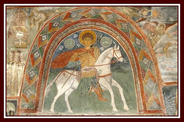 fresco from the Boboshevski  monastery "St. Dimitar"