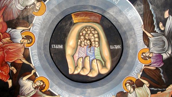 Fresk z cerkiewki w czarnogórskim monasterze.