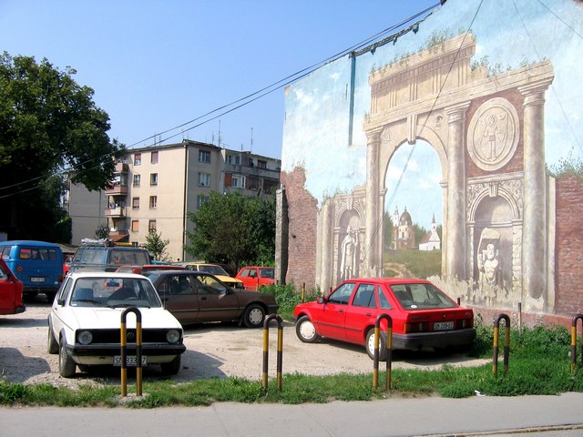 Мурал на градској пијаци