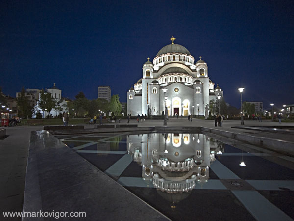Temple at night
