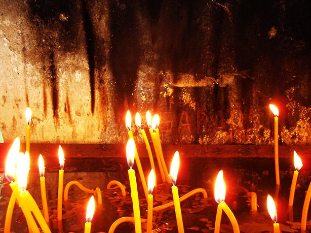 Svece u kapeli Sv.Petke na Ohridu