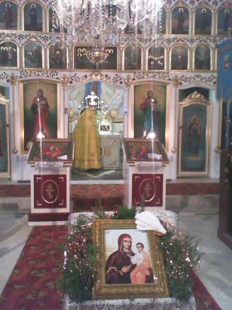liturgia v cerkvi Roždestva Božej Matere Zemplínska Široká / Rebrín