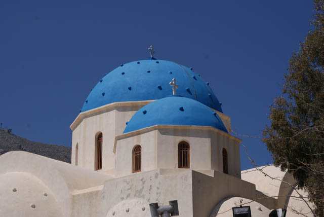 Church in Perissa's beach