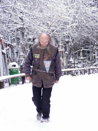 Pielgrzym - pan Jan z Bielska Podlaskiego na Św Gorze Grabarce