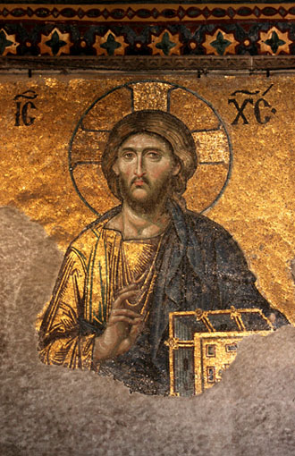 The Deësis mosaic in Hagia Sophia