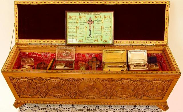 Some Holy Relics kept in the Monastery Secu