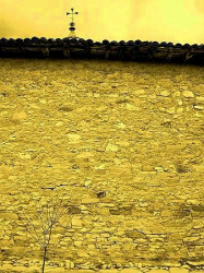 sepia 
a cross behind the wall 
2010-03-16 20:42:56