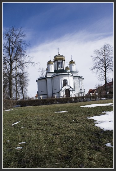 Cerkiew w Sokółce wiosną