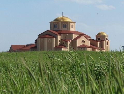 St Luke from a wheat farm next to the church
