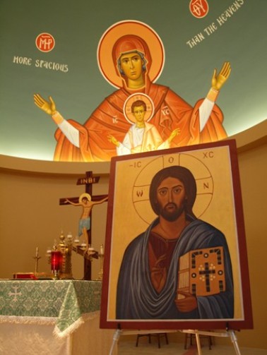 Altar and tempoary Iconostasis St Luke Church