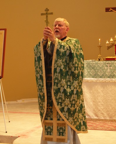 The dismissal blessing, the first in the new St Luke Church