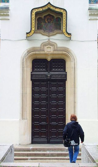 to the church