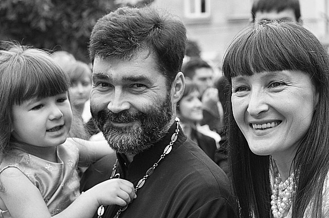 Fr Vladimir Misijuk with his family