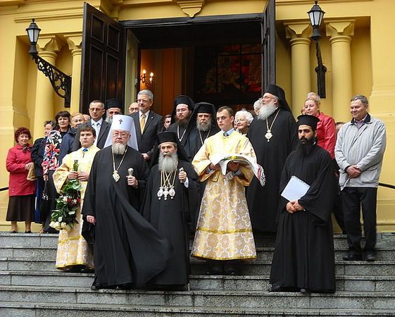 Powitanie patriarchy jerozolimskiego Teofila w Warszawie