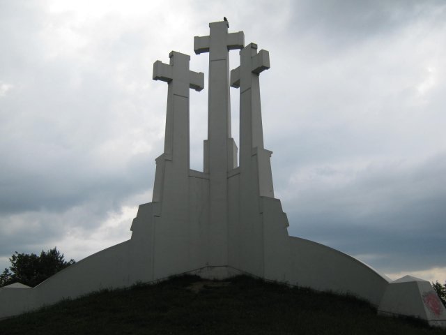 The three crosses in Vilnius, Lithuana