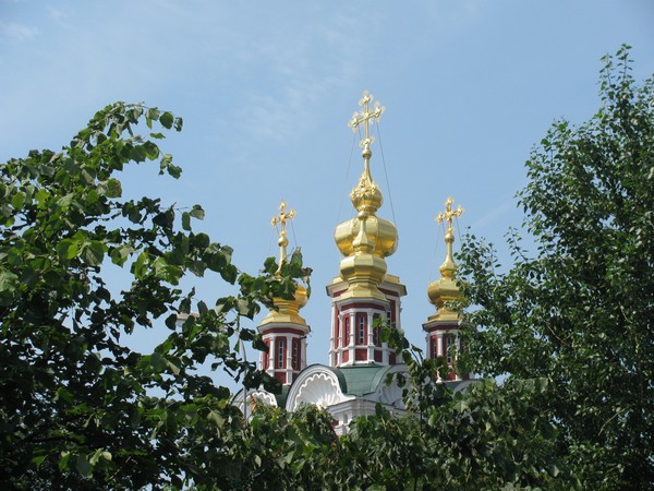 Sunshine in heads Novodevichiy Monastery