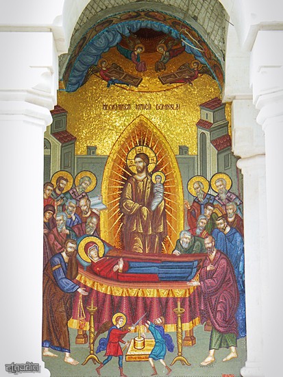 Mozaic "Adormirea Maicii Domnului" - Manastirea Rohia