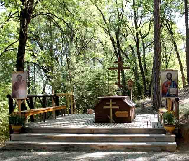 Blessed Seraphim's grave, St. Herman's monastery, Platina. CA