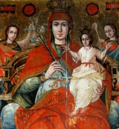Maica Domnului la biserica din Rasinari